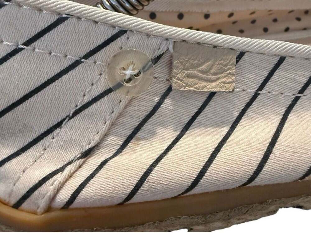 Sperry Top-Sider Striped Canvas Bow Espadrille Flats Size 8.5M - Picture 8 of 8